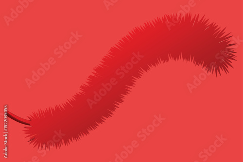 Realistic brushed tinsel texture, festive holiday design element, shimmering Christmas decoration vector illustration