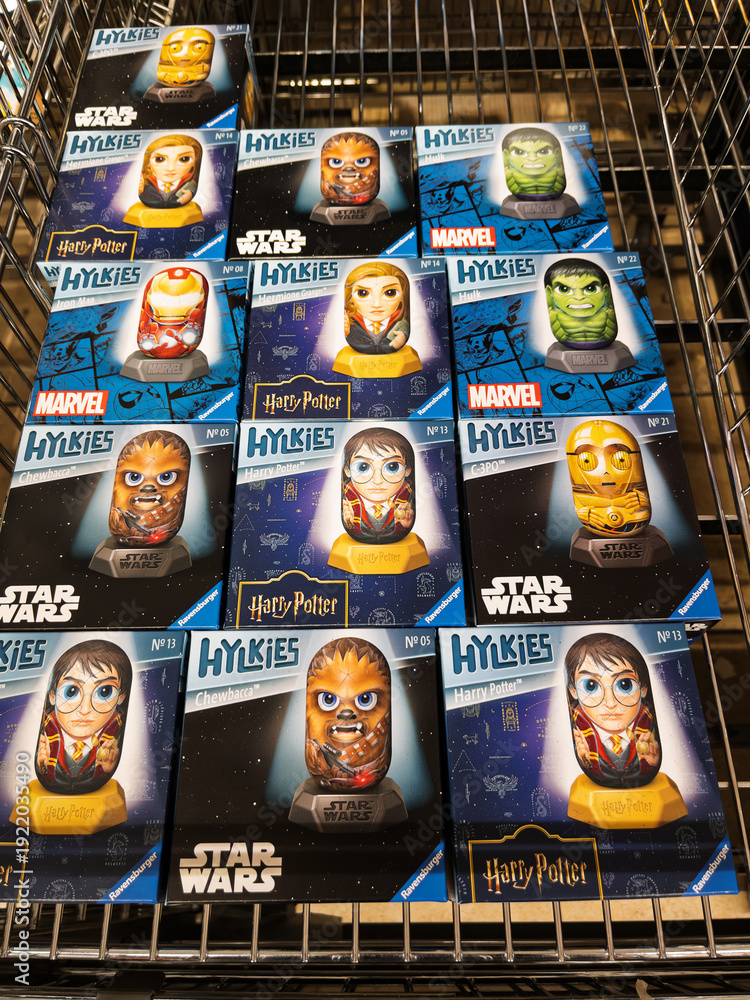 Fototapeta premium Collectible Hykies Figures Featuring Marvel and Harry Potter