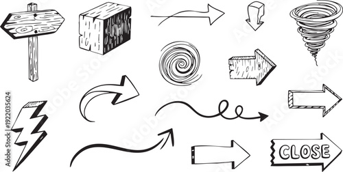 Ultimate Hand-Drawn Arrow and Abstract Graphic Symbol Mega-Bundle