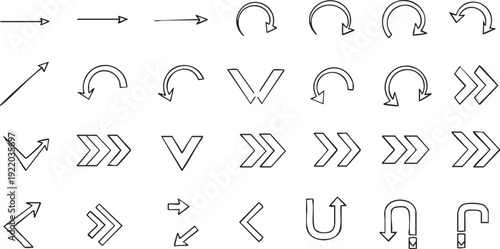 Ultimate Hand-Drawn Arrow and Abstract Graphic Symbol Mega-Bundle