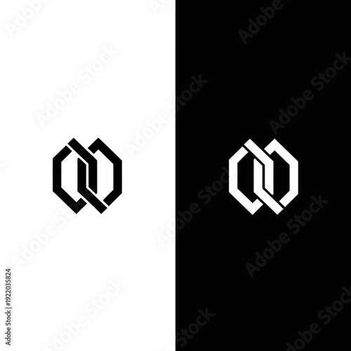 Konstfotografi Abstract geometric logo design with interlocking hexagonal shapes