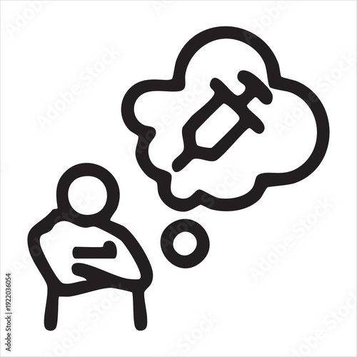  Psychological trauma outline icon vector design good for web or mobile app Adobe Illustrator Artwork