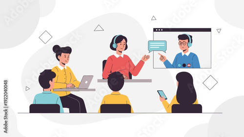 Online Meeting and Collaboration: Diverse Team in Virtual Conference