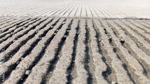 Close Up Rough Cement Surface with Repetitive Lines