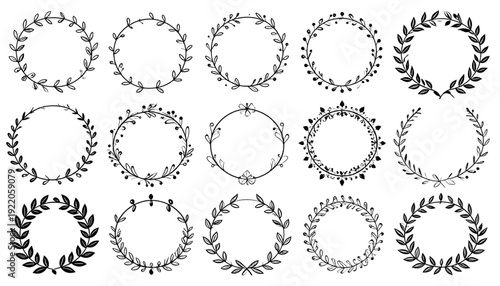 Intricate geometric patterns of interconnected circular and triangular shapes isolated on transparent background