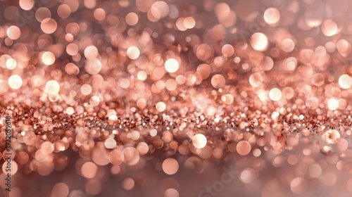 Captivating Rose Gold Glitter Background with Soft Bokeh Effect