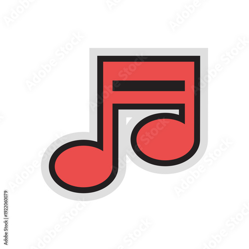 Abstract Colorful Music Notes and Sound Waves Illustration