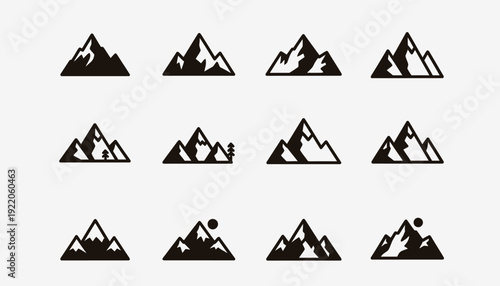 Minimal Mountain Adventure Logo Collection