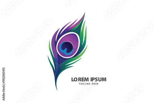 Elegant Peacock Feather Illustration