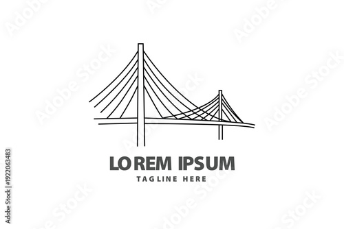 Abstract Bridge and Road Construction Logo