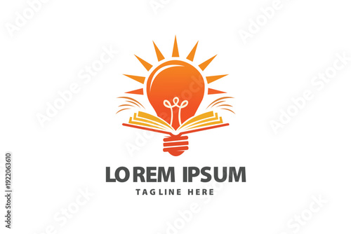 Light Bulb Sun Creativity Concept Logo
