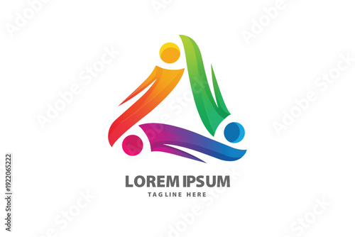 Abstract Triple Figure Community Logo