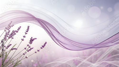 Abstract Lavender Waves in Serene Spa Background