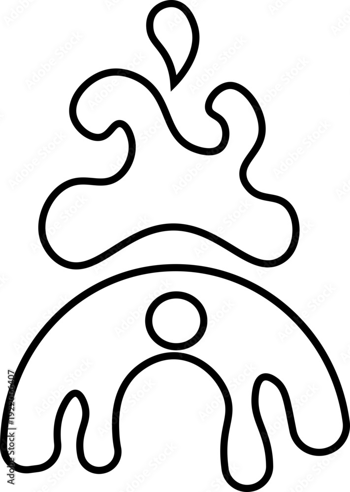 Obraz premium Illustration of Black Water Splashes vector outline