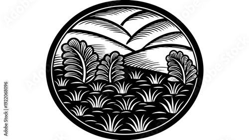 Elegant botanical silhouette in thin line style on earthy background. Contemporary printable wall art ideal for modern interiors and Scandinavian decor themes.