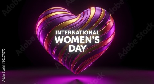 International women's day celebration with heart design