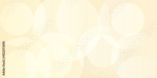 Abstract Soft Cream Background with Overlapping Transparent Circles Pattern