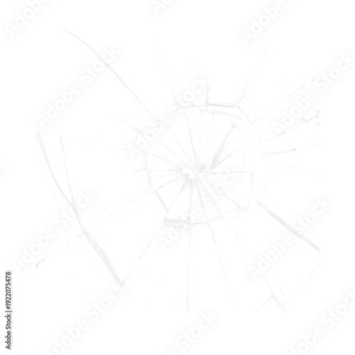 Cuadro en lienzo Shattered glass abstract background effect impact fracture accident pattern dark