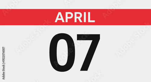 April 7 Calendar Date Displayed Prominently.