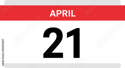 April 21 Calendar Date Displayed Clearly.