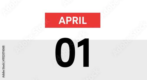 April First Calendar Date Displayed Prominently.