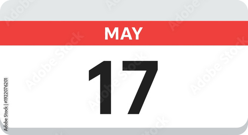 Calendar Page Showing May 17 Date 1.