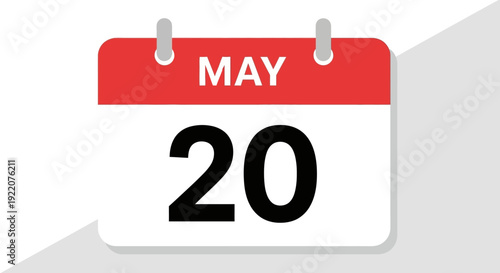Calendar Page Showing May 20 Date.