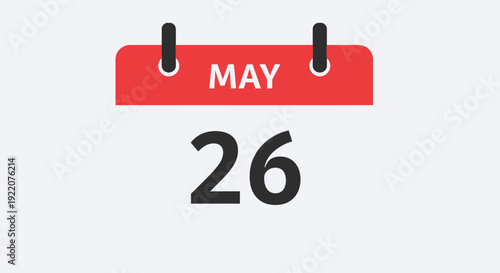 Calendar Page Showing May 26 Date.