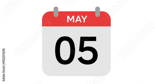 Calendar Page Showing May Fifth Date 1.