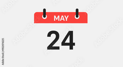 Calendar Page Showing May 24 Date.