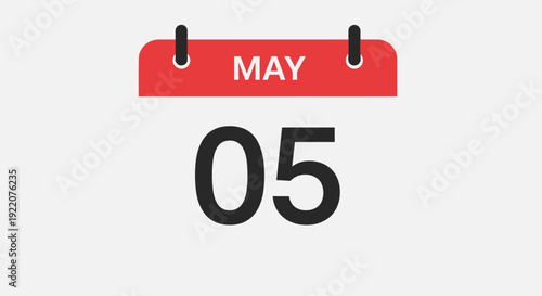 Calendar Page Showing May Fifth Date.