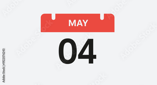 Calendar Page Showing May Fourth Date 1.