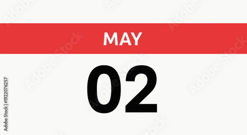 Calendar Page Showing May Second Date.