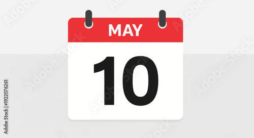 Calendar Page Showing Tenth Day May.