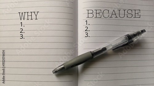 Fotografi A Notebook Page Exploring Causal Relationships Through Inquiry and Reasoning
