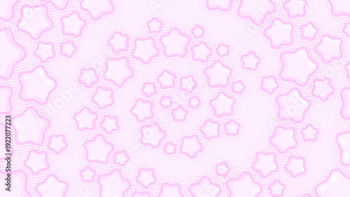 螺旋状に広がる立体的な星の可愛い背景