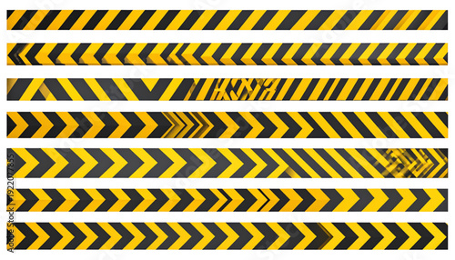 Vibrant geometric pattern composed of repeating chevron shapes in gold and white isolated on transparent background