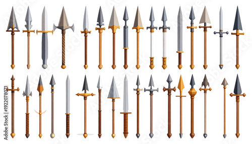 Collection of diverse stylized human figures with various poses and attire isolated on transparent background