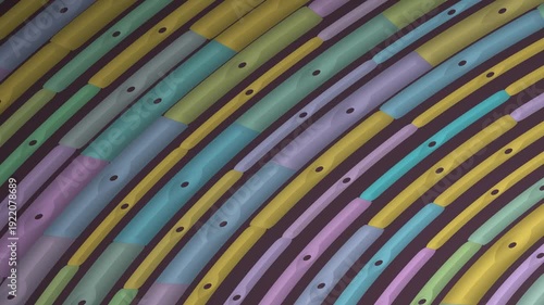 Abstract Swirling Spiral Pattern with Pastel Colors and Dark Accents.