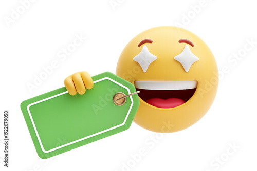 Star-Struck Emoji with Green Price Tag