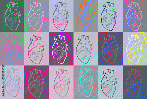 Graffiti Style Real Heart Pattern
