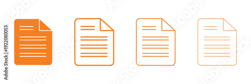 Paper documents icons. Line symbol. File icon. Folded written paper. Line icon. documents icon Outline vector for web ui. Approved document icon set. Paper sign and symbol. File Icon. 