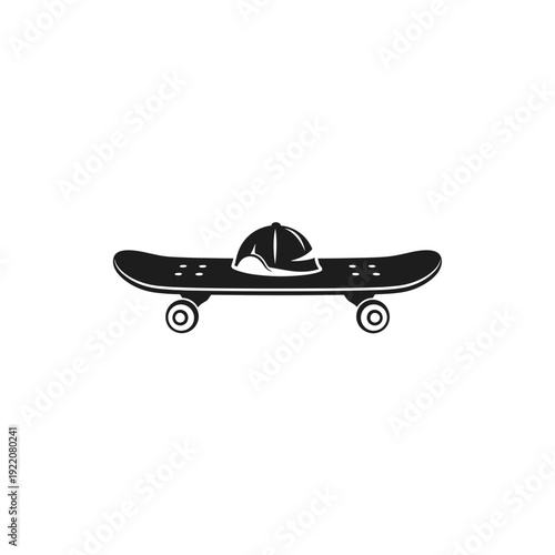 Skateboard with Helmet