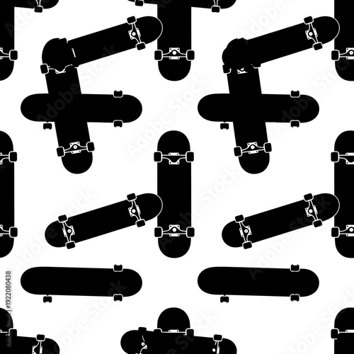 Seamless Skateboard Pattern