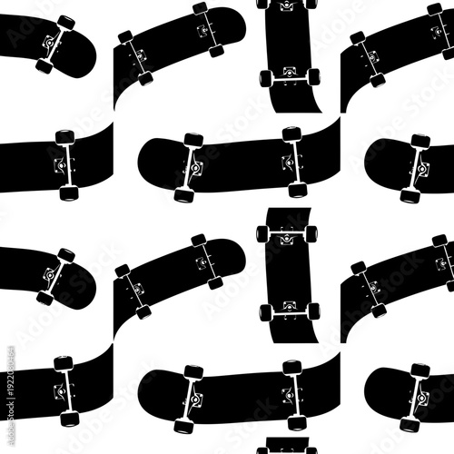 Black Skateboards Pattern