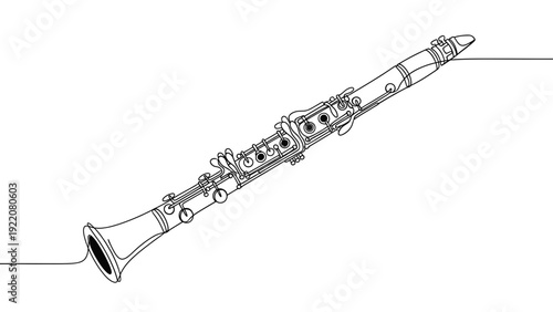Black and White Clarinet Sketch