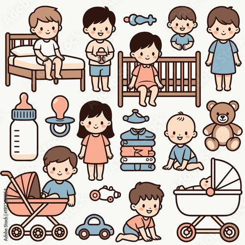 Adorable Baby Clipart Collection