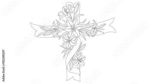 Floral Cross Design