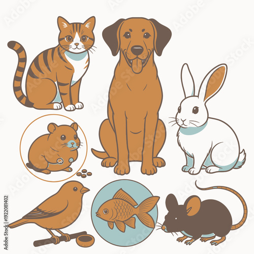 Pet Animals Set