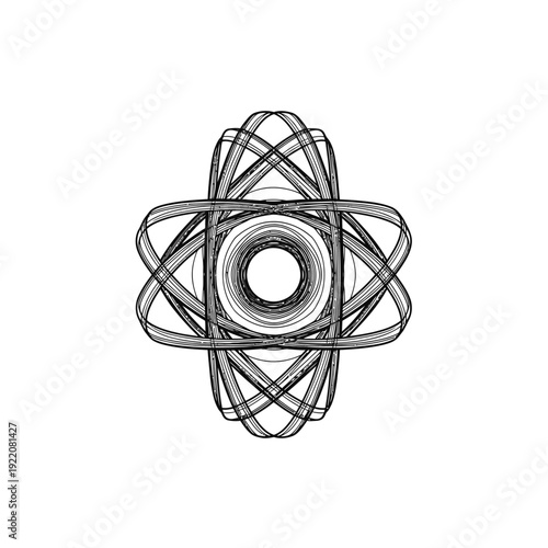 Atom Model Wireframe